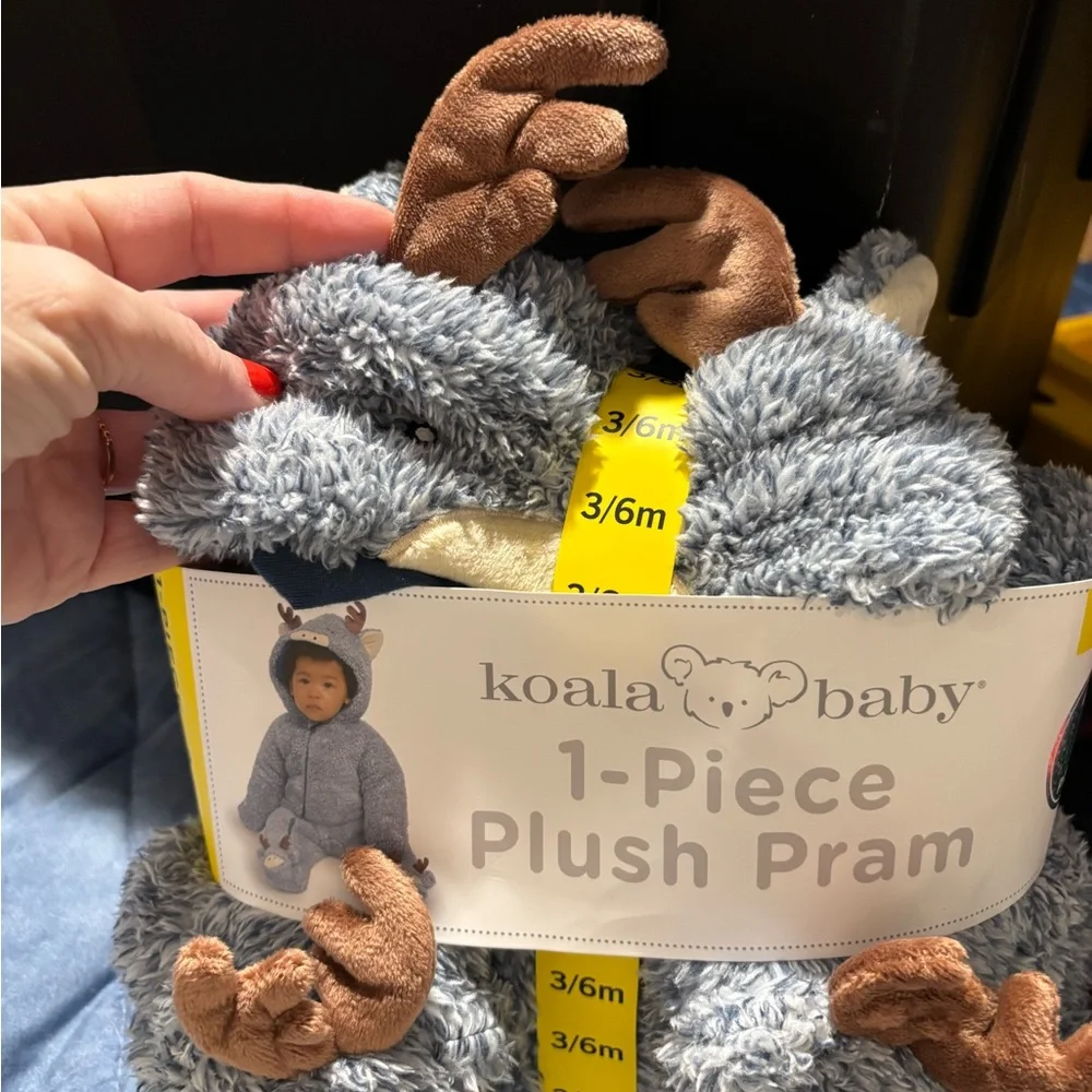 NWT Koala Kids Gray Fleece Footie Size 3-6M - Picture 9 of 10